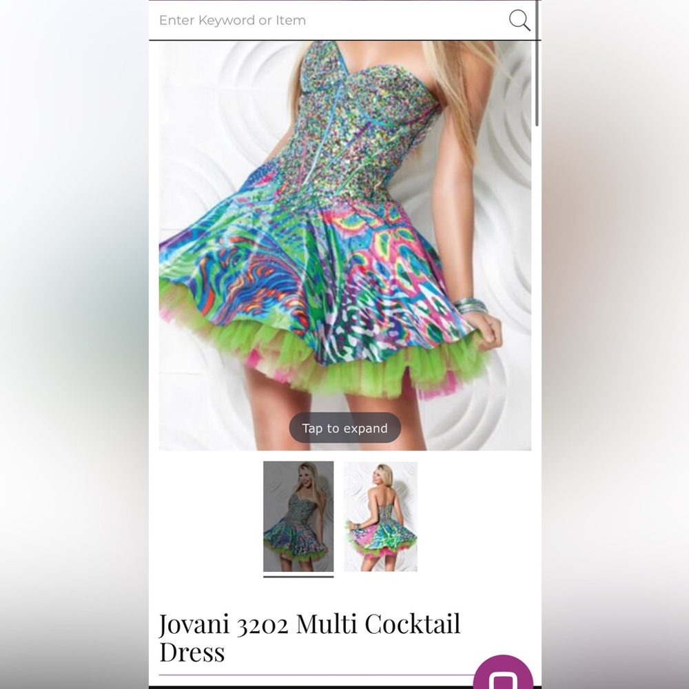 Jovani Multi-Color Cocktail Dress